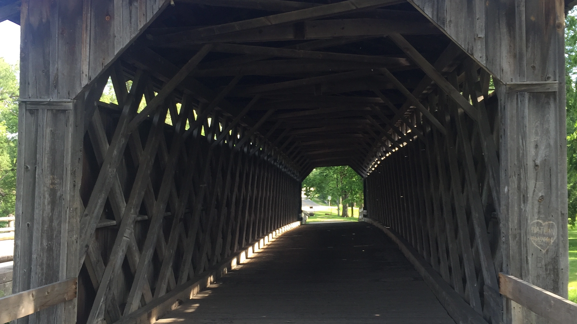 Historic covered bridge in Cedarburg, Wisconsin