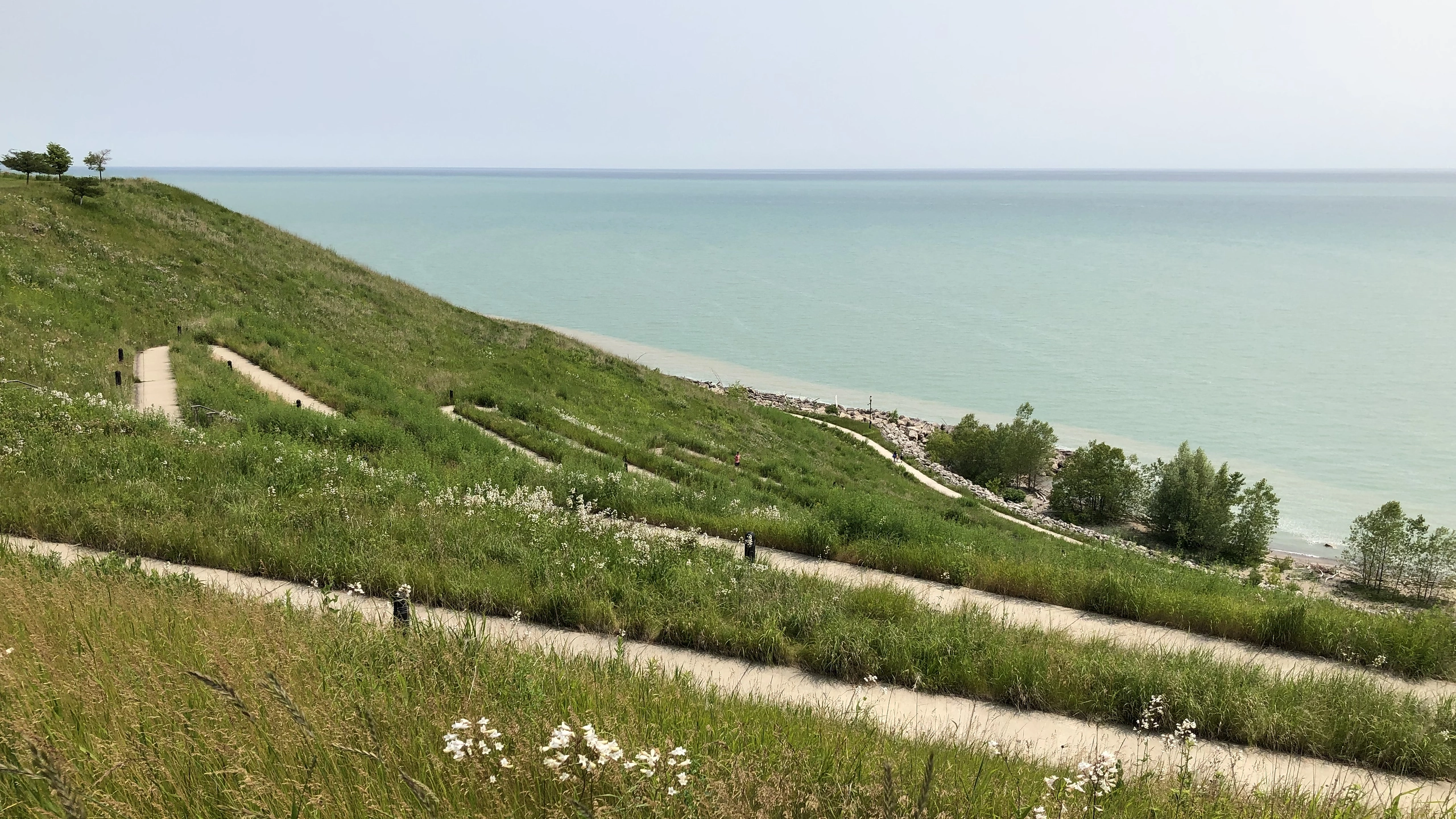 Lake Michigan bluff at Concordia in Mequon, Wisconsin