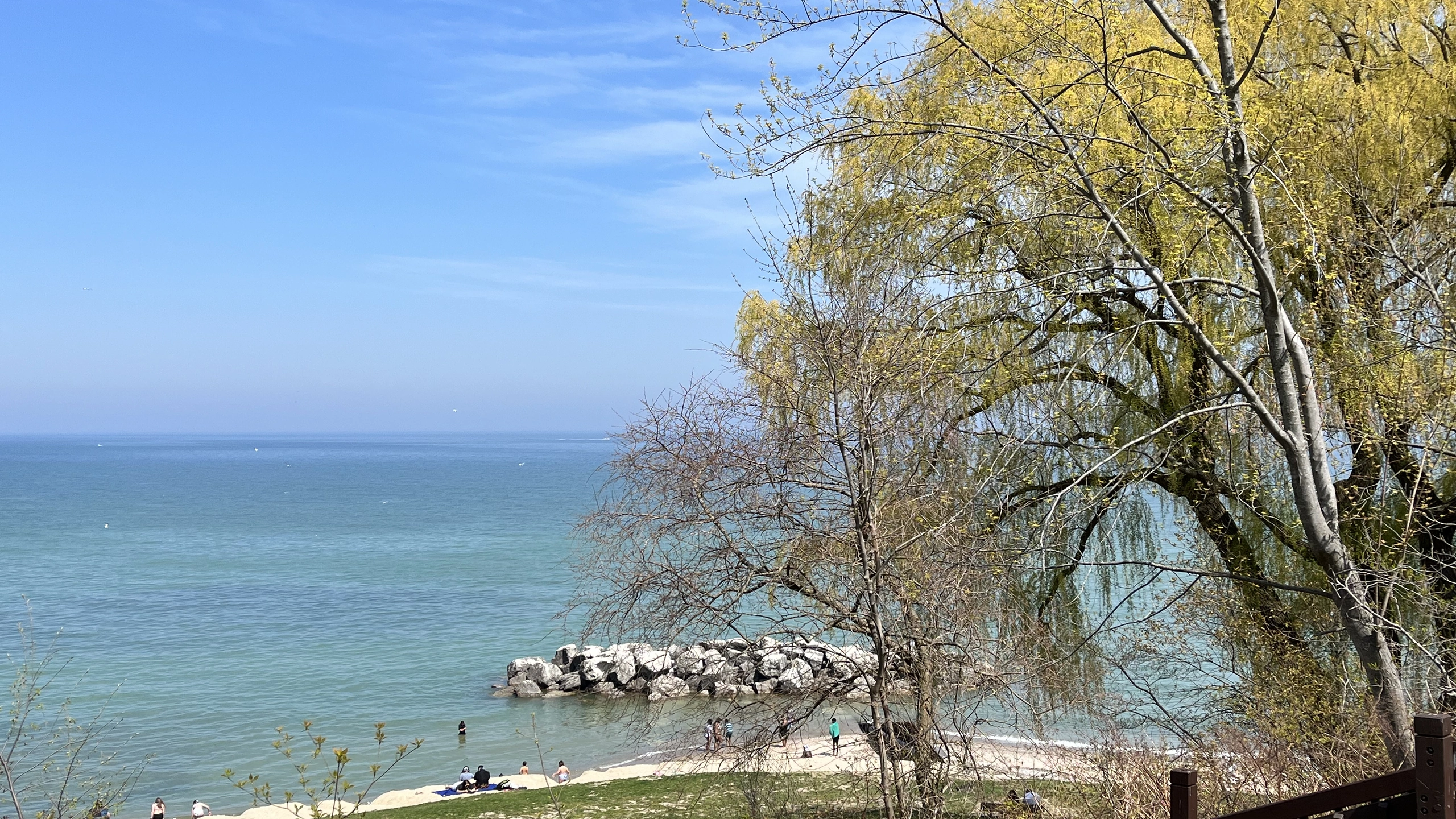 Lake Michigan shoreline at Whitefish Bay, Wisconsin
